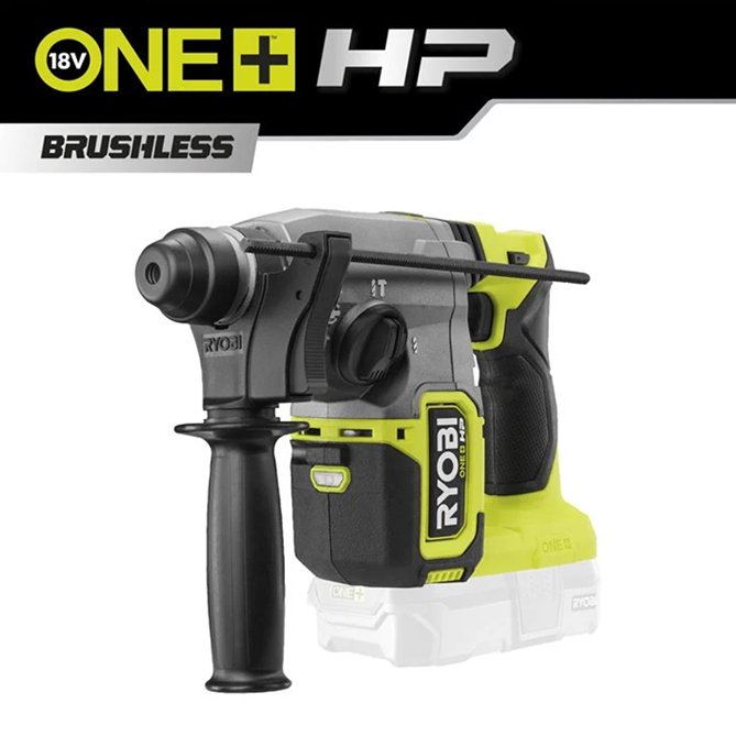 RSDS18X-0-1.jpg Aku. čekić-bušilica SDS+ (bez četkica), 18V ONE+™ HP – RYOBI RSDS18X-0 - Slika 1